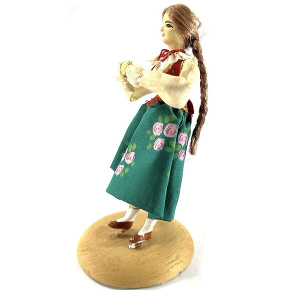 Vintage Polish Regional Dress Doll Zakopane Handmade Poland 4.75” - Picture 6 of 8